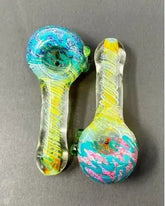 4 Inch Heavy Full Frit Art Hand Pipe